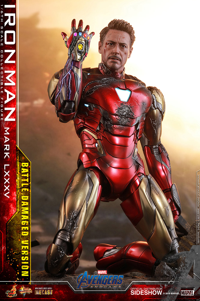 Hot Toys Marvel End Game Iron Man MK LXXXV Battle Damaged Figure